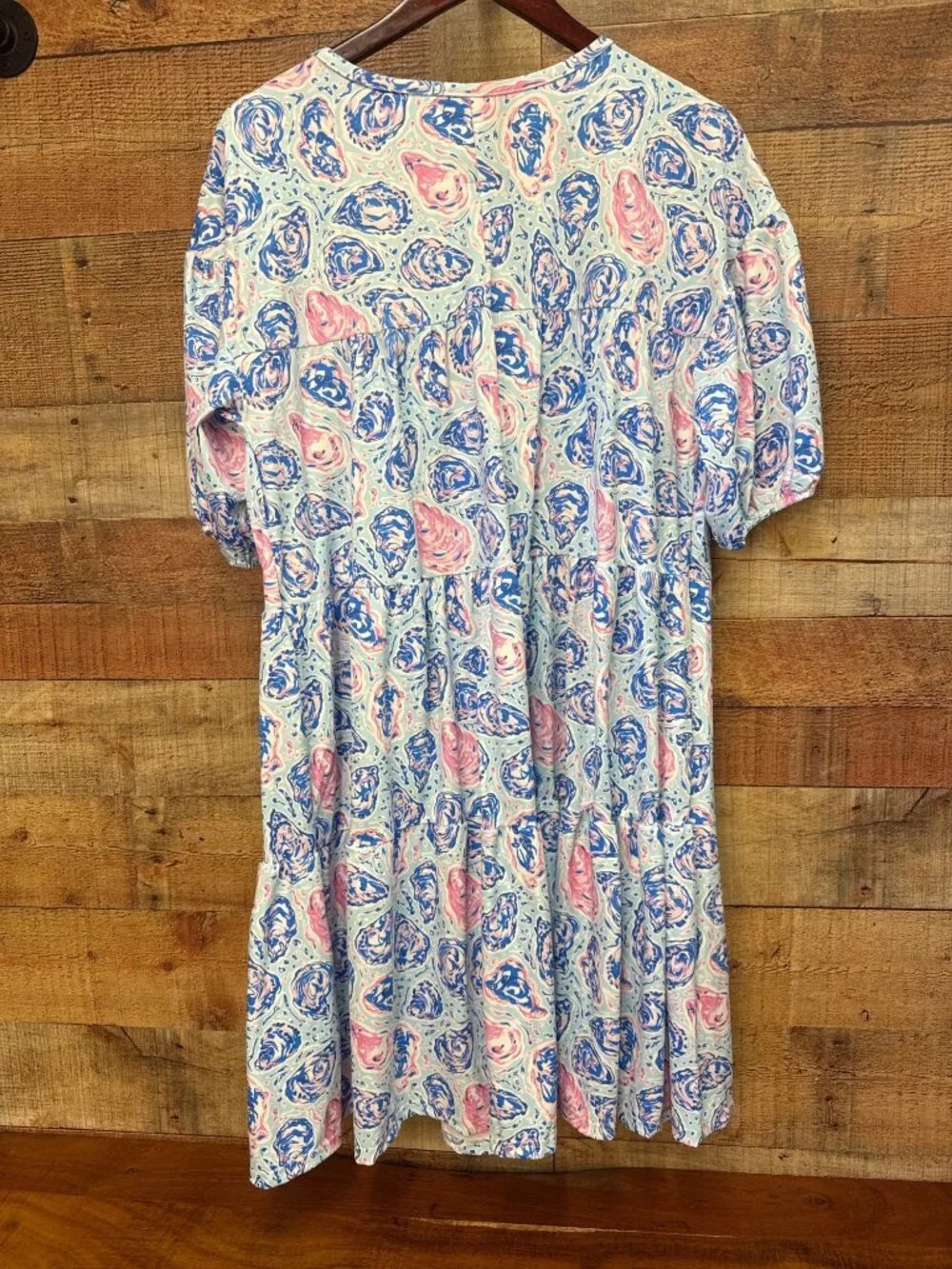 Simply Southern Tiered UPF Dress Oyster Print Large NWT - Picture 5 of 6